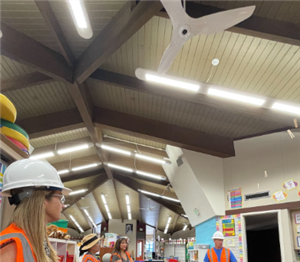 Viewing the install of the new lighting at South